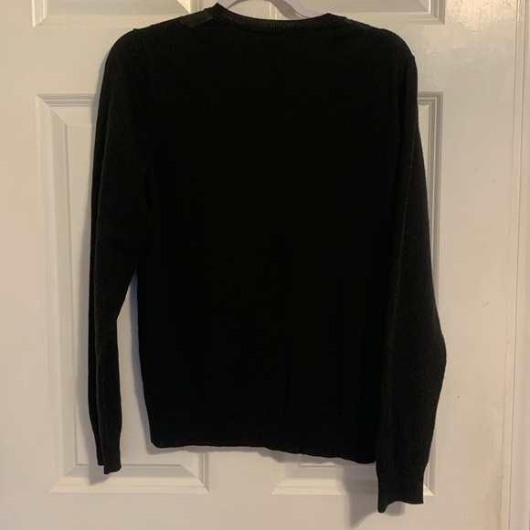 Black and grey argyle V neck sweater, size small. - Picture 3 of 4